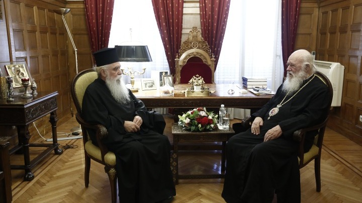 Επίσκεψη αρχιεπισκόπου Σινά στον αρχιεπίσκοπο Αθηνών