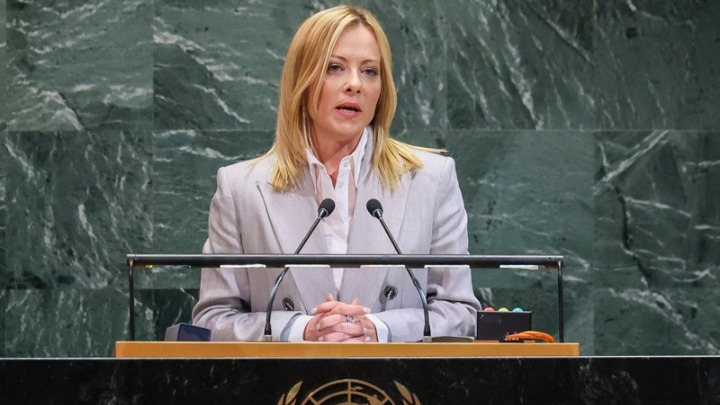 Η Ιταλίδα πρωθυπουργός καταδικάζει τη Ρωσία και το Ισραήλ στον ΟΗΕ