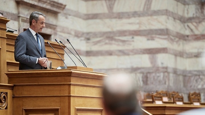 Ο Κυριάκος Μητσοτάκης στη συζήτηση για την εξωτερική πολιτική